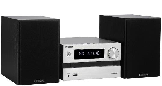 KENWOOD Micro Hi-Fi Kenwood M-718BT CD, USB, Bluetooth, AUX argento